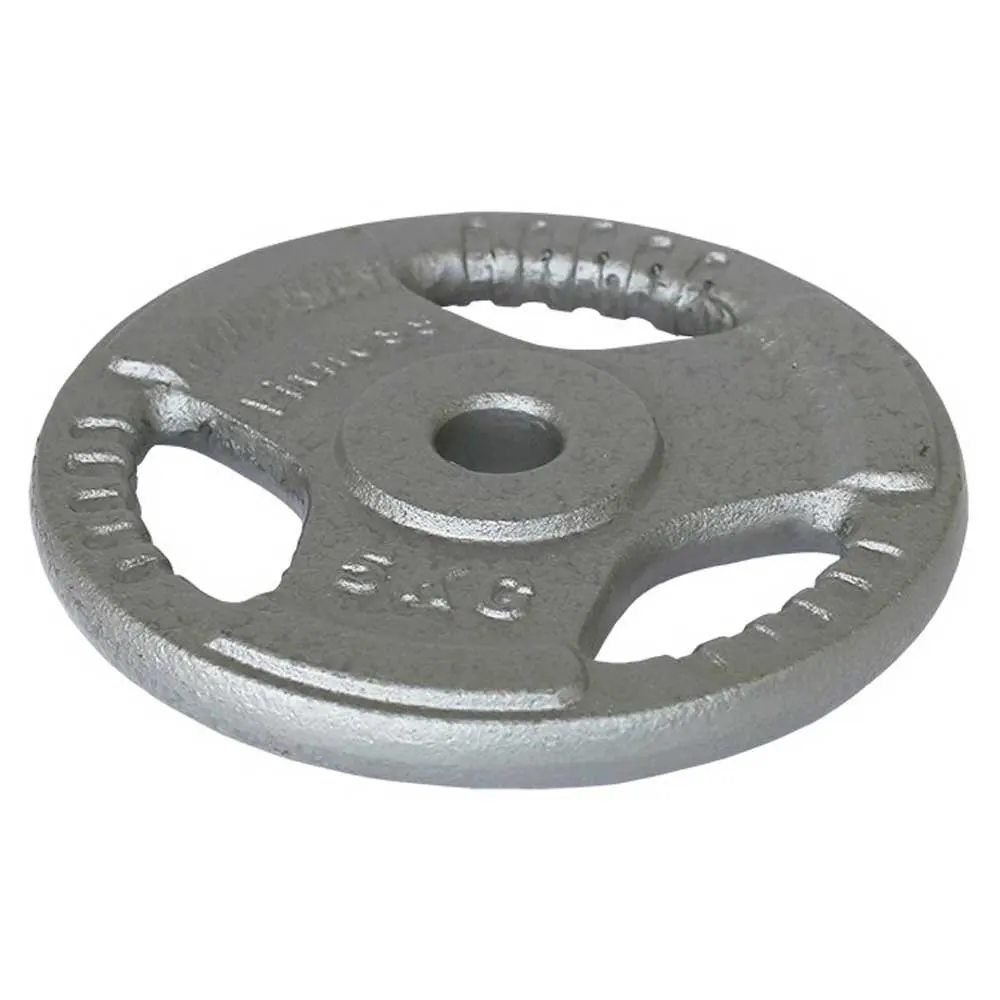 OZIO FITNESS  Disco de Hierro Fundido 5 kg 30 mm con agarres Musculación Fitness
