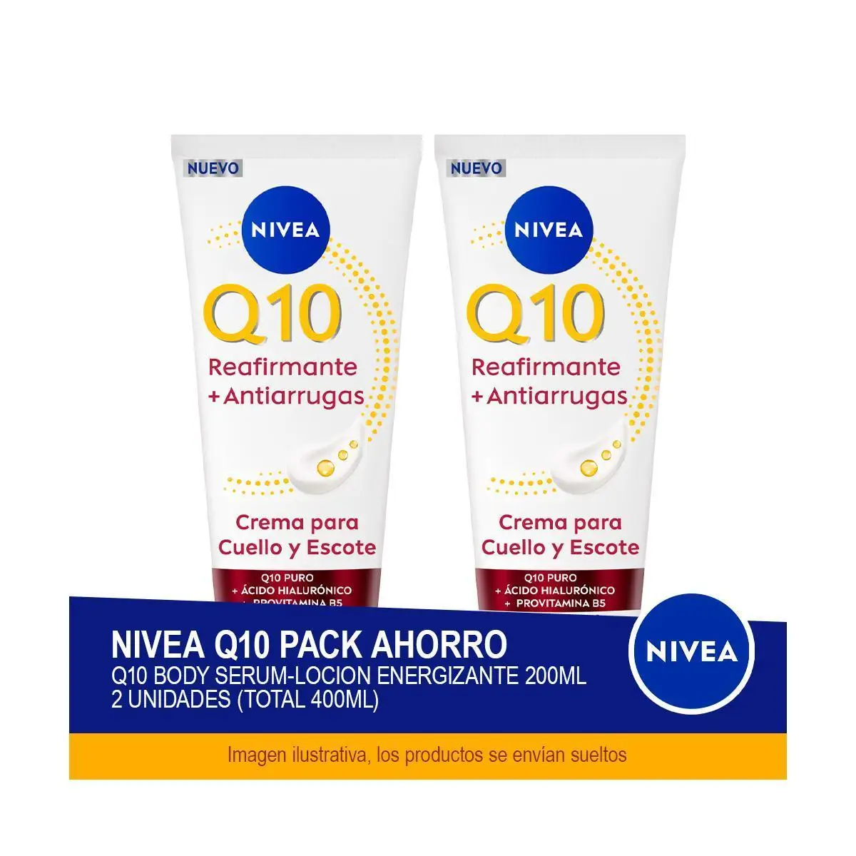 NIVEA Q10 Body Crema Antiarrugas Cuello y Escote 200ml - Pack ahorro de 2 unidades