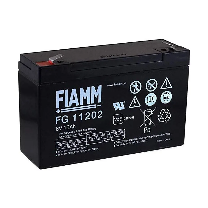 Batería Plomo FIAMM FG11201 6V 12Ah