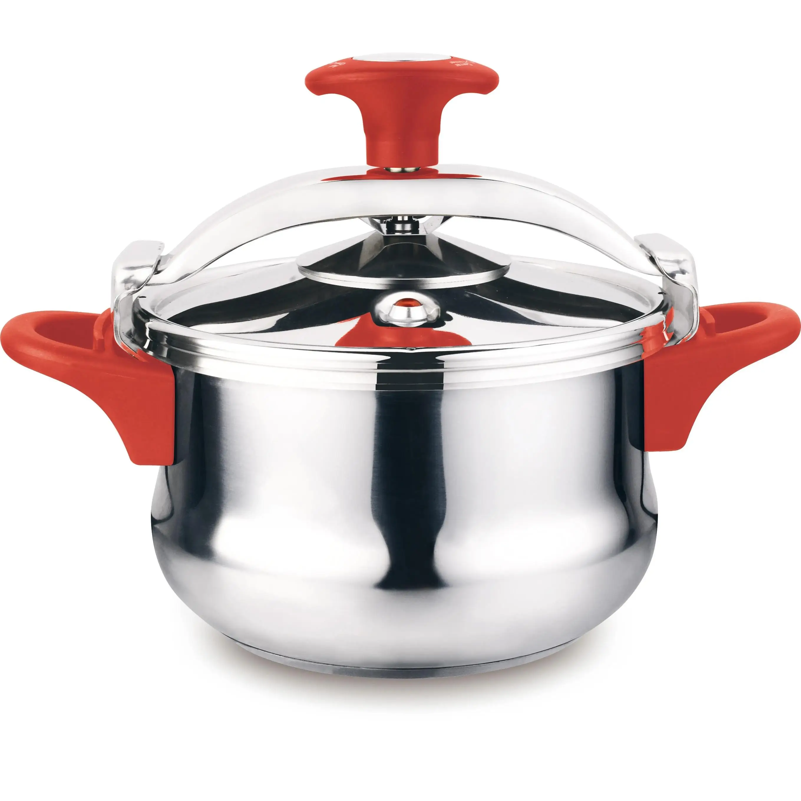 Olla a presión HK-Line 4L, 6L, 8L, 10L y 12L de acero inoxidable con sistema de seguridad y fondo de impacto