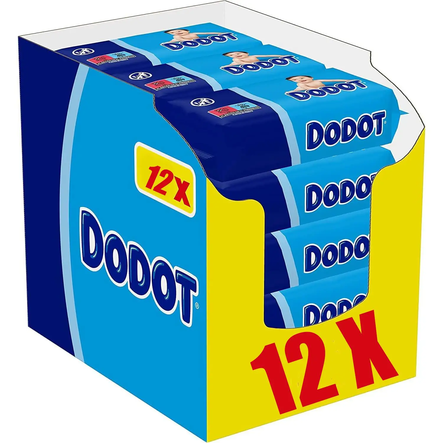 Pack De 12 Paquetes De Dodot Toallitas Para Bebé, 52 Toallitas, Total 624Toallitas