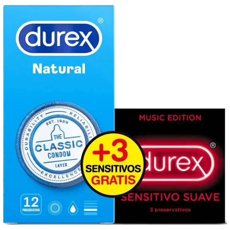 Promotion Durex Natural Plus 12 PAs + sensitive soft 3 Pcks 15 Pcts