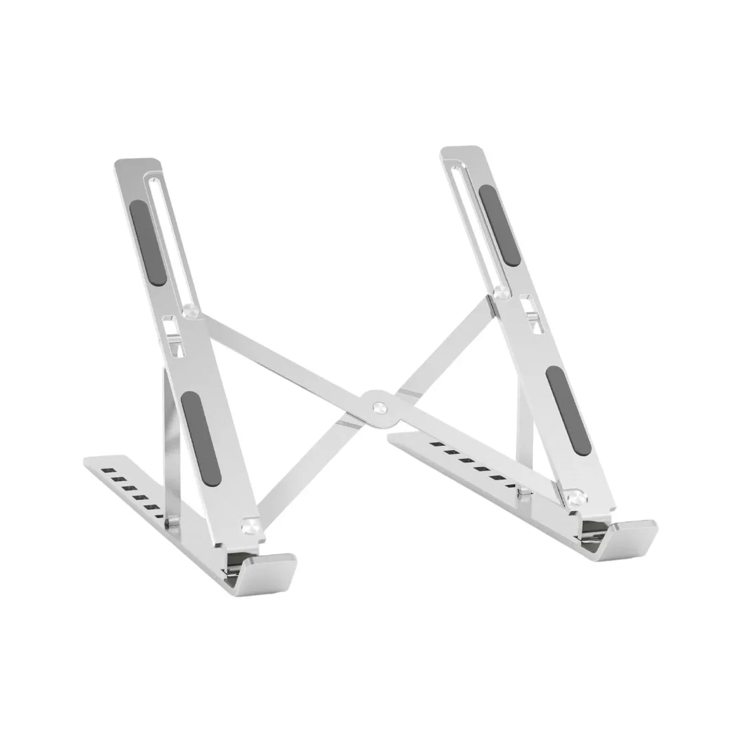 Soporte para Portátil de Escritorio, Base Plegable de Aluminio Ajustable, Atril Elevador para Portátil hasta 17”, Soporte de Sobremesa Ajustable para Portatil