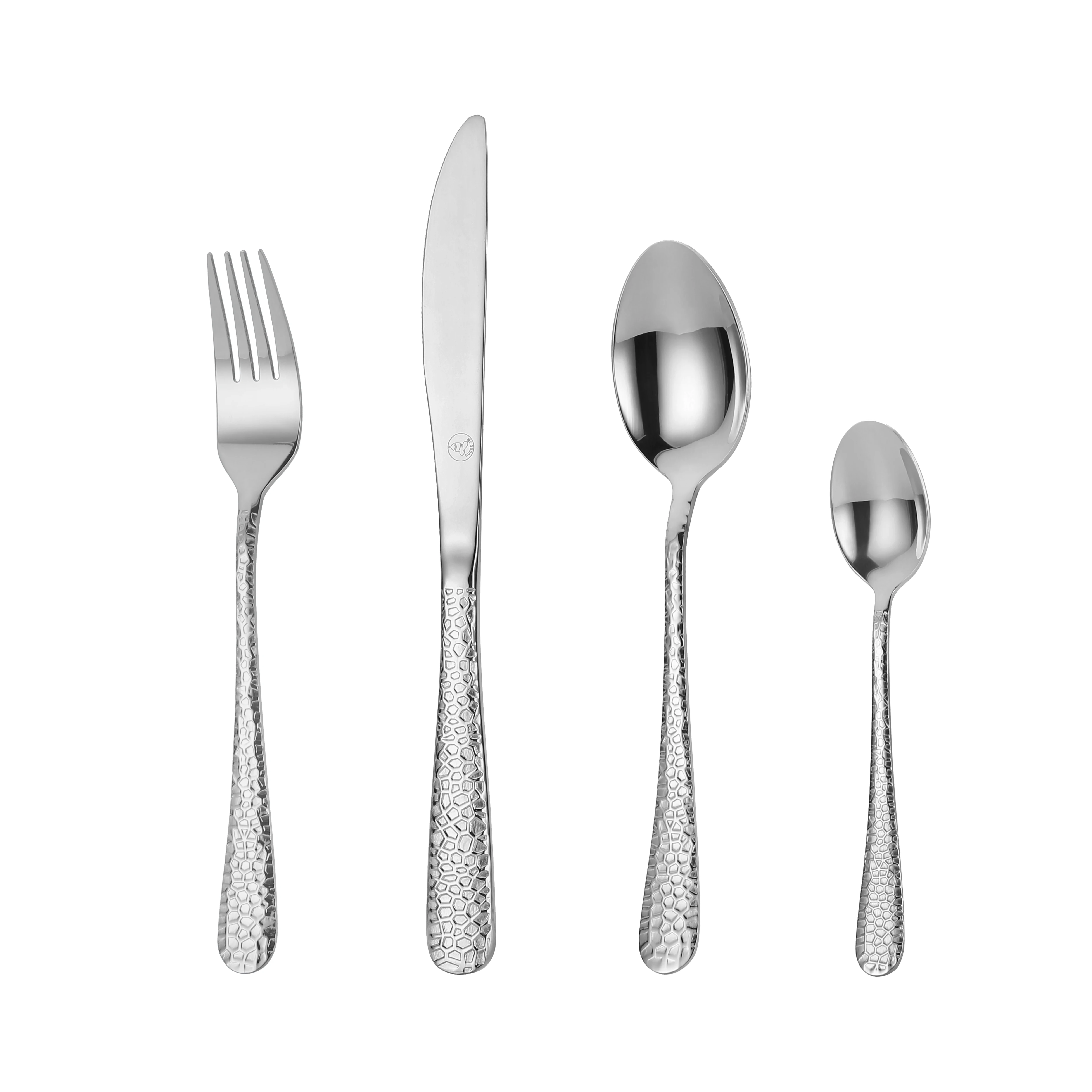 Cubertería Profesional Plateado Brillo 24 Piezas Acero Inoxidable 18/0 para 6 Personas Hostelería, Juego de Cubiertos con cuchillo, tenedor, cuchara y cucharilla para Restaurante, Bar y Hotel, Resistente, Apta Lavavajillas, Compra al por Mayor Mr.Spoon