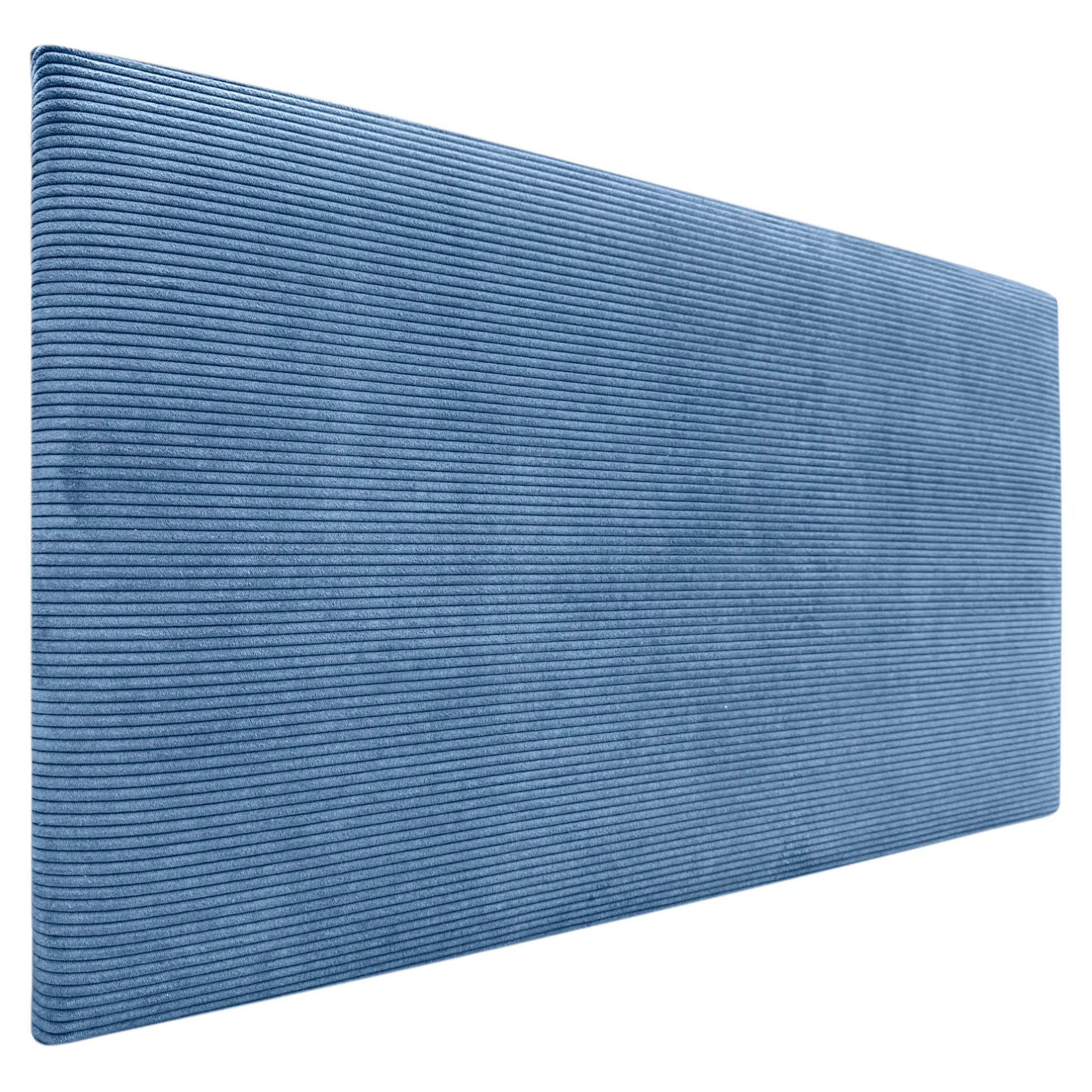 DHOME Cabecero de Pana Liso Alta Gama Moderno 4cm Grosor Cabezal Tapizado Azul