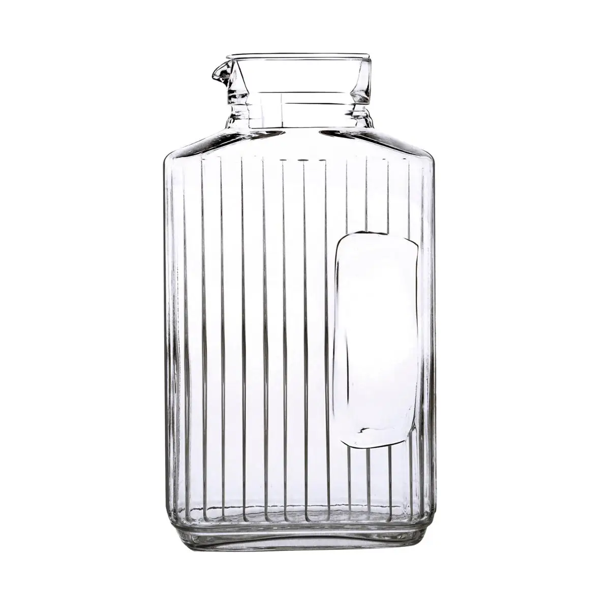 Luminarc Quadro 2L Glasflasche mit klarem Deckel und Glanz, hergestellt in Frankreich, recycelbar und umweltfreundlich