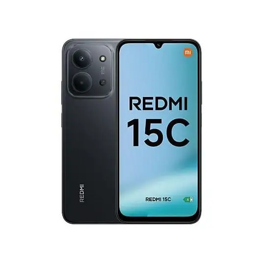 Xiaomi redmi 15c smartphone pantalla 6.9” - 4gb - 256gb - camara principal 50mp - bateria 6000mah - color negro