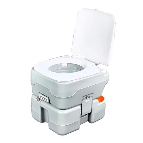 Muvip portable chemical toilet 15 liters with level-white color