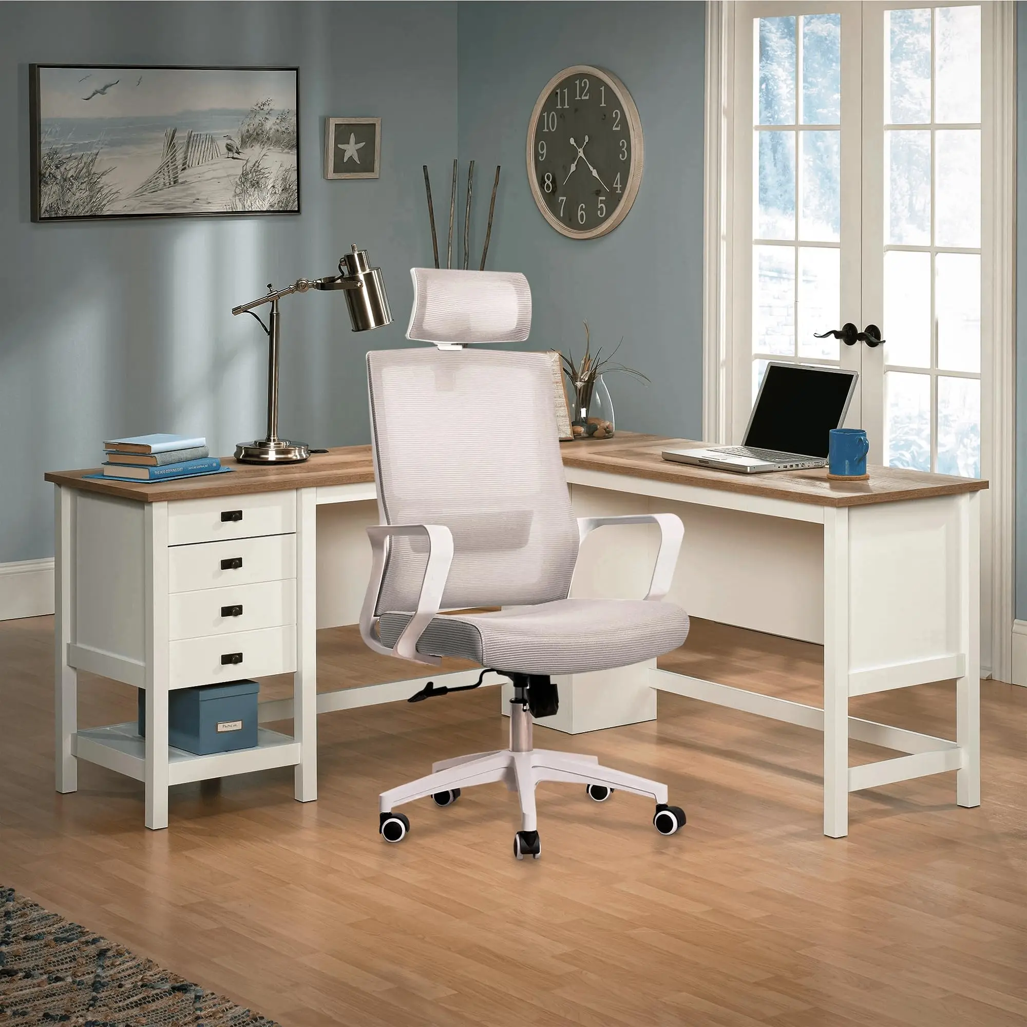 Jupplies ergonomic desk chair adjustable and recliner office chair with lumbar support, adjustable headrest, breathable mesh, 360 swivel wheels °   Supports up to 100kg #7