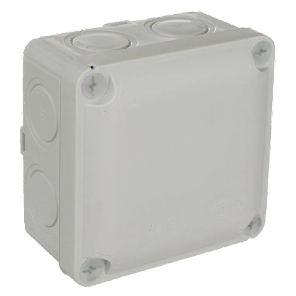 Caja Estanca De Conexión Sin Conos. Color Gris.ip65. Ik08. Dimensiones Interiores 100 X 100 X 55 Mm. Cierre Con Tornillos 1/4 De - Brico Eléctrico