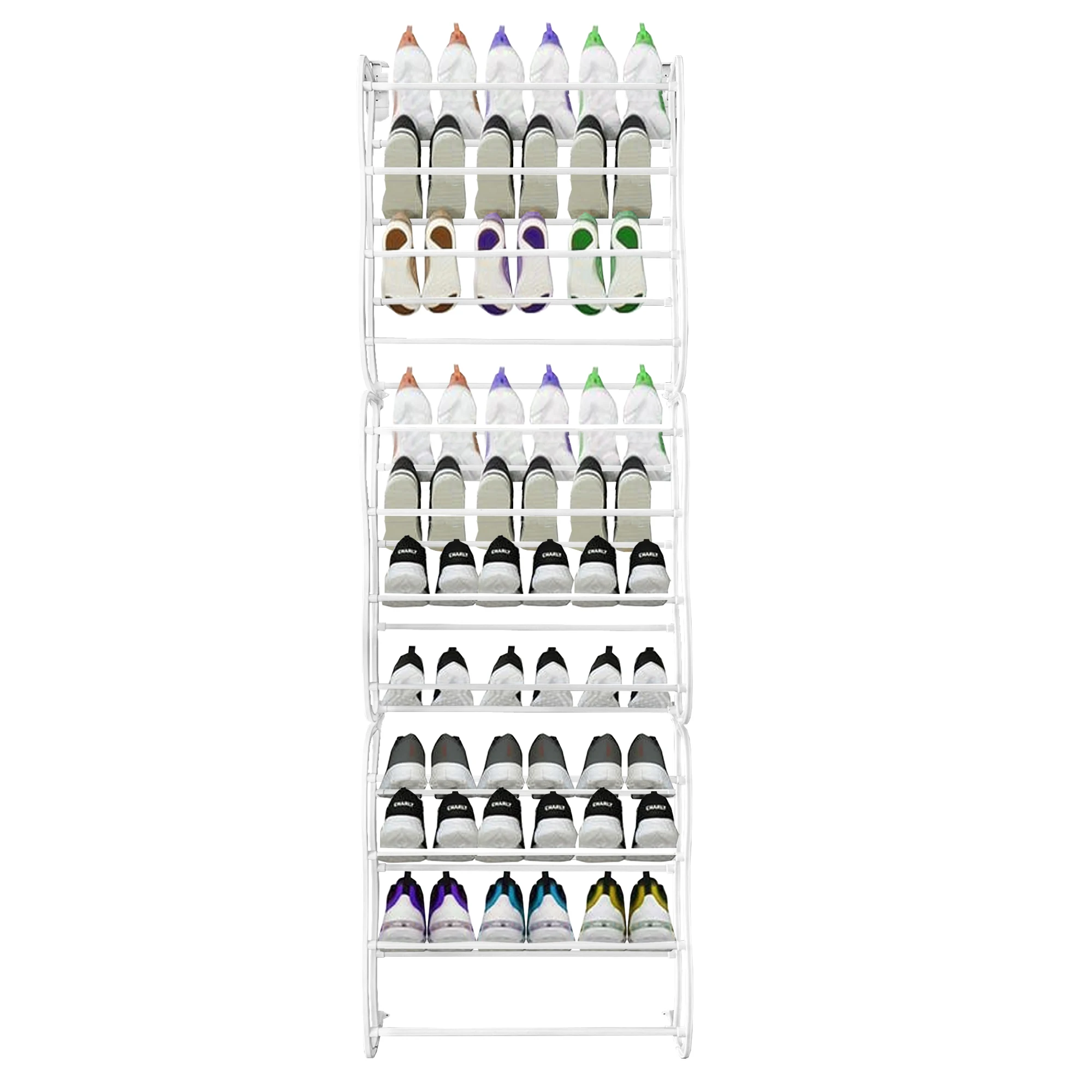 Zapatero Colgante Metálico De Puerta 36 Pares Nyana Home 172x58x18cm