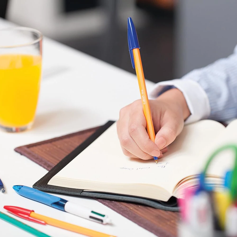 Bic orange original fine ballpoint pen 0.8mm blue (box of 20 units)