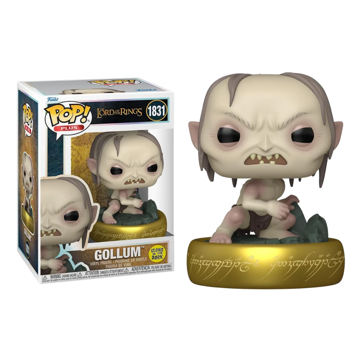 FUNKO POP! EL SEÑOR DE LOS ANILLOS - GOLLUM (GITD), 86429, Nº1831, TIENDA CON LICENCIA OFICIAL