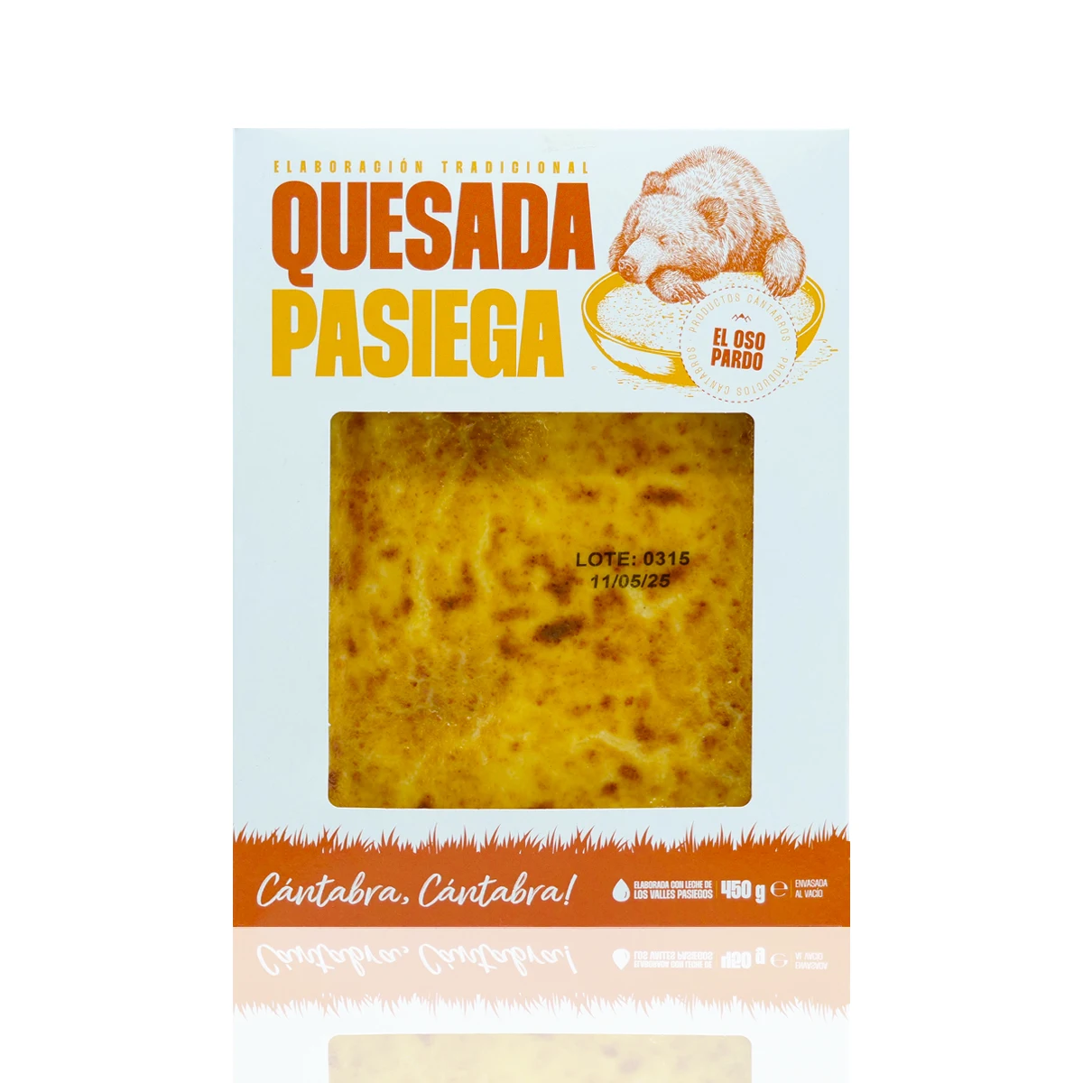 EL OSO PARDO Quesada Pasiega Tradicional 450g – Postre Típico de Cantabria.