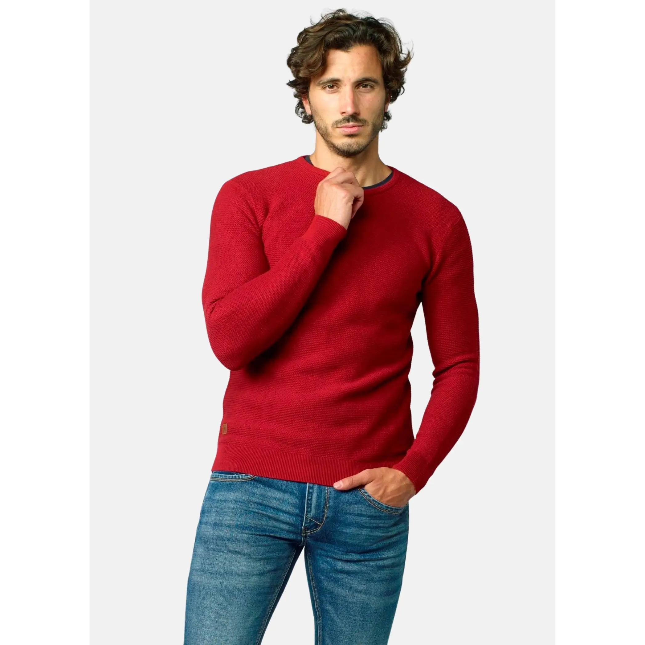 Koroshi Jersey Hombre Punto Canutillo Cuello Redondo – Koroshi 2021TR32