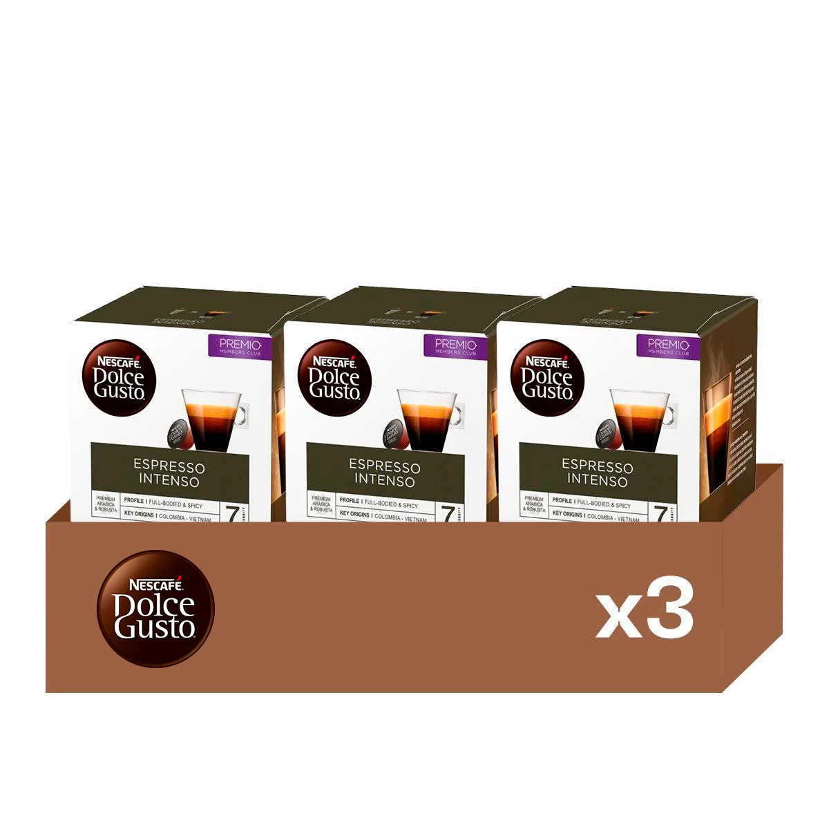 Dolce Gusto NESCAFÉ® Café Espresso Intenso – 48 uds | Sabor Completo y Aromas Picantes con Crema y Tueste Medio