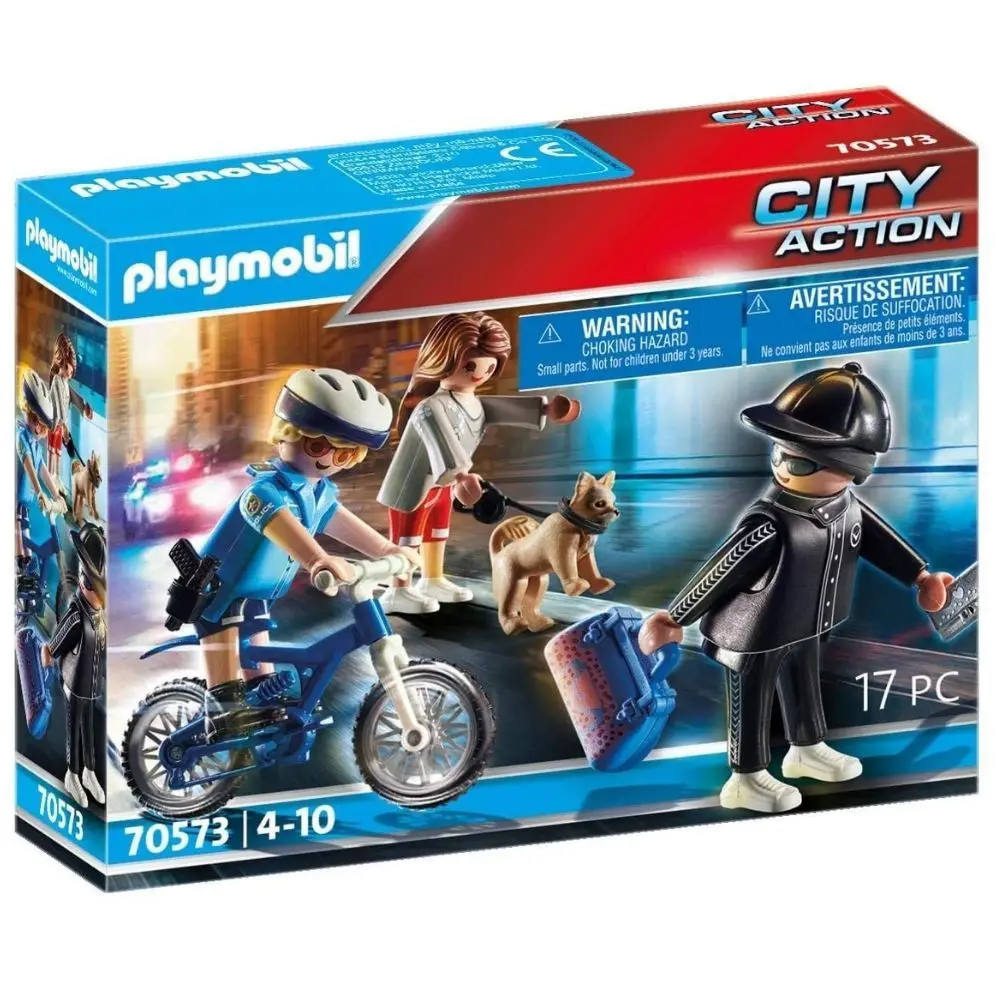 Playmobil bicicleta policía persecución del carterista (70573) City Action