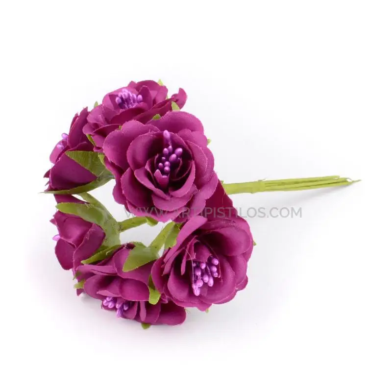 Pomo de Flores de Tela Bremen con Pistilos Perlados (6 Uds)