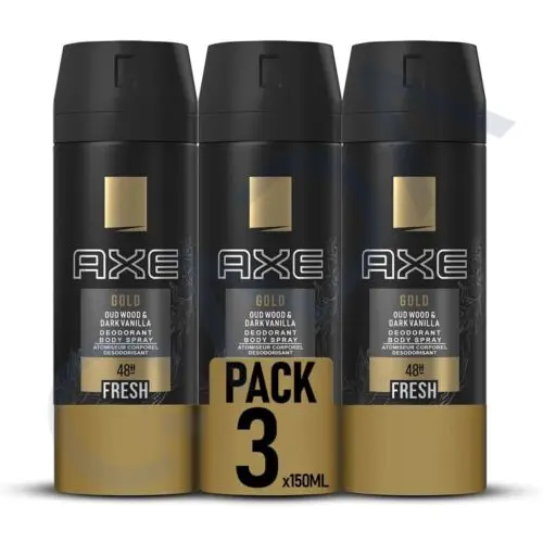 Pack 3x150ml - AXE deodorant Man GOLD Spray 48h