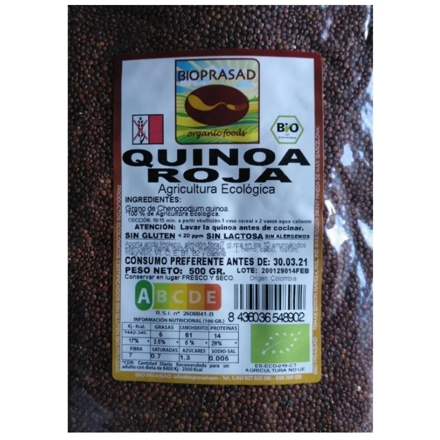 PACK 4 UDS. - Quinoa Roja Bio 500g Bioprasad