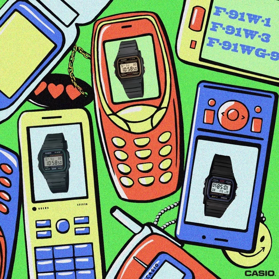 Casio Original F-91 Women Men Digital Watch-Waterproof