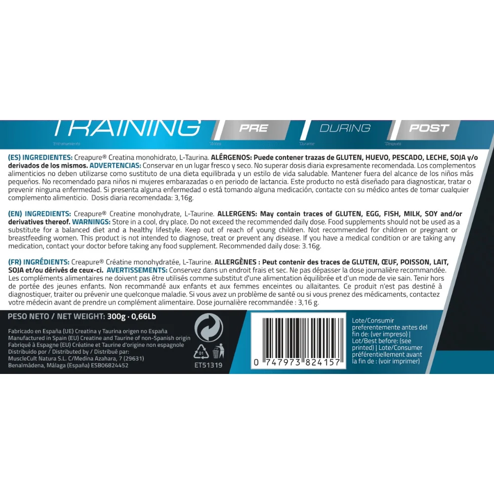 Musclefit creapure creatine monohydrate powder - quality seal