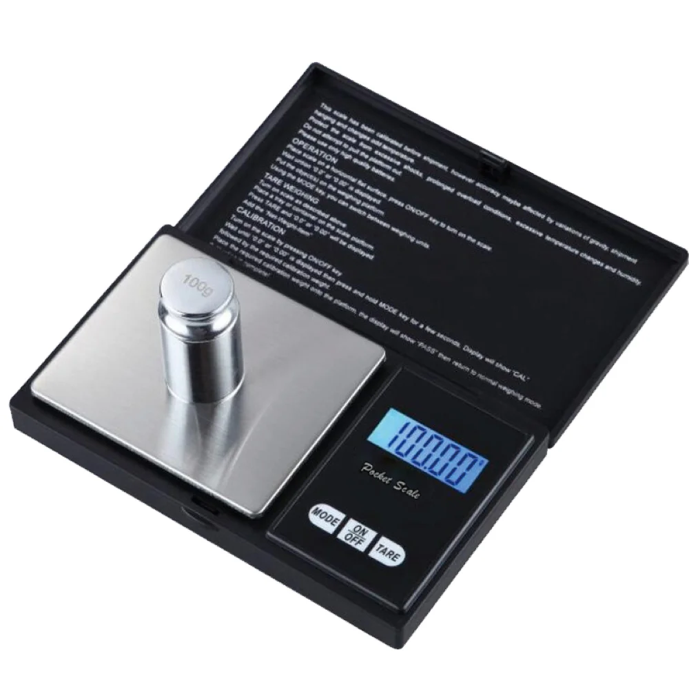 SODANY Báscula Digital de Precisión 0.01g-200g, Balanza de Bolsillo para Joyería y Cocina, Pantalla LCD y Tapa Protectora