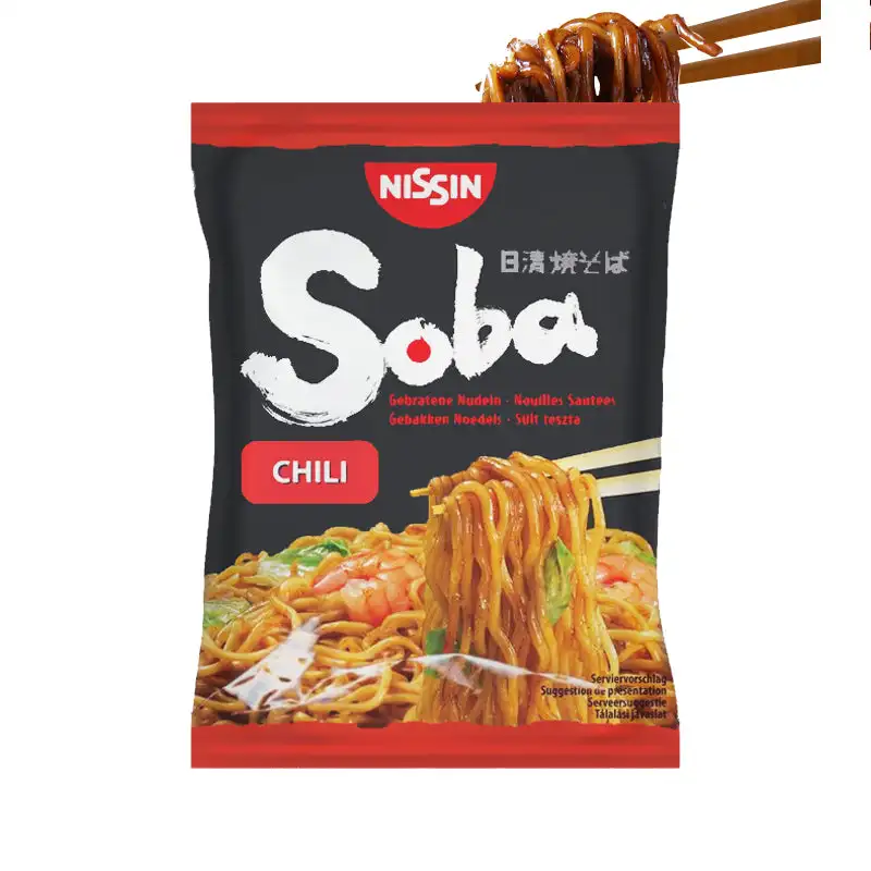 ASIAMARKET Nissin Soba Ramen instant fried noodles Yakisoba Chili flavor, Yakitori chicken flavor, Teriyaki Wok flavor, 1 or 3 or 5, shipped from Spain.