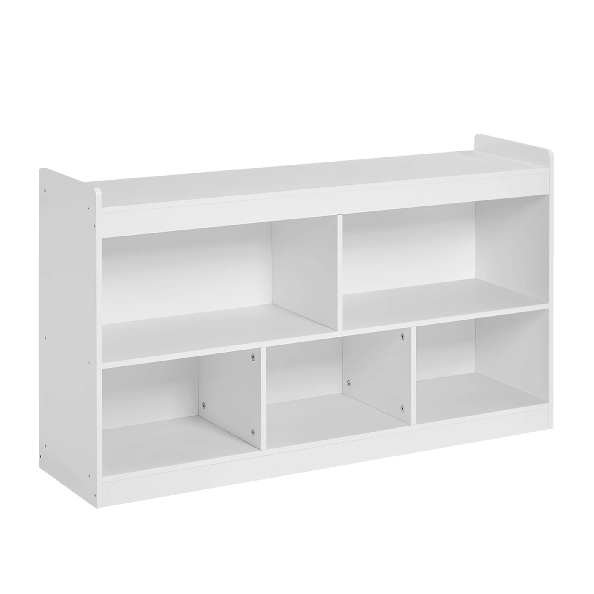 SONGMICS Estantería Infantil, Armario de Almacenaje Estilo Montessori, 5 Compartimentos Abiertos, para Dormitorio Infantil, Sala de Juegos, Salón, 30 x 112,2 x 65 cm, Blanco Nube