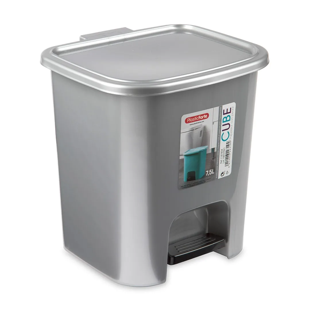 Cubo basura plástico, Cubo basura apertura pedal, Papelera de pedal, Libre de BPA, Cubo de pedal capacidad 7,5L, 8L, 9L,15L,18L, 27L, 50L,