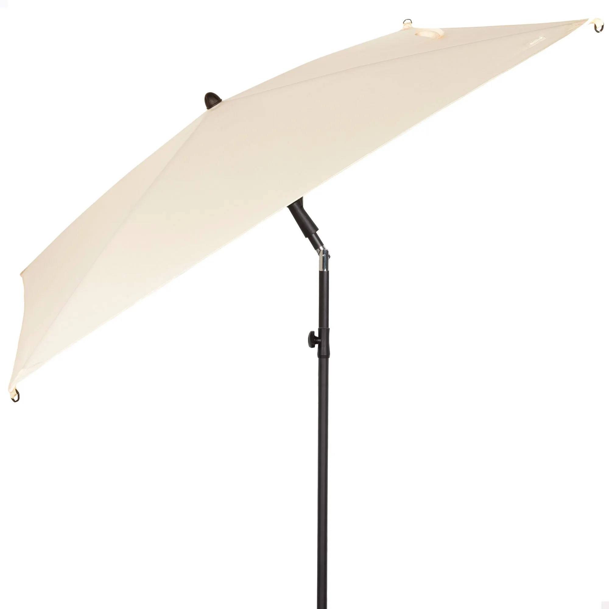 Aktive - Sombrilla de terraza cuadrada 175x175 cm, poliéster UV30, mástil de acero inclinable, 4 varillas, fácil de montar y almacenar, ideal para terraza, patio y exteriores, parasol jardín,