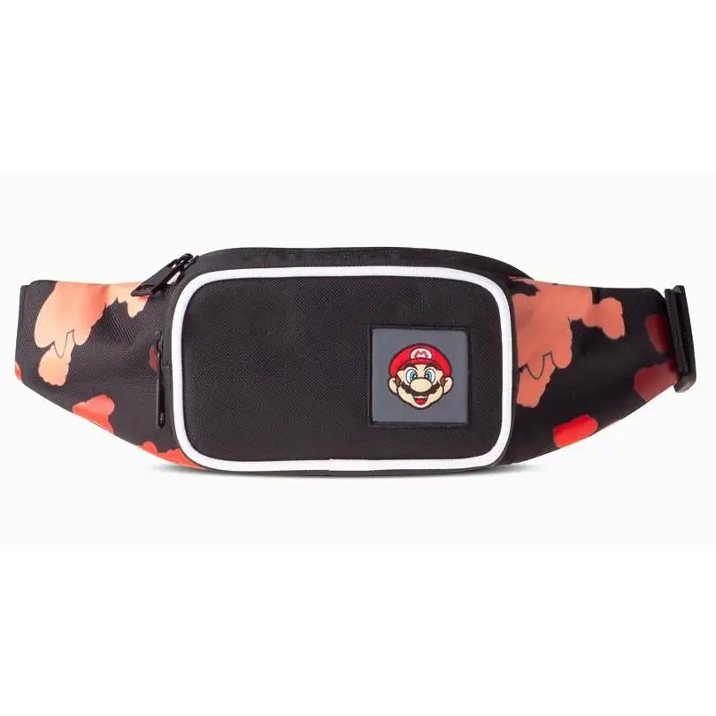 DIFUZED Riñonera Nintendo Super Mario AOP con Diseño Impreso y Cinturón con Cierre de Clip