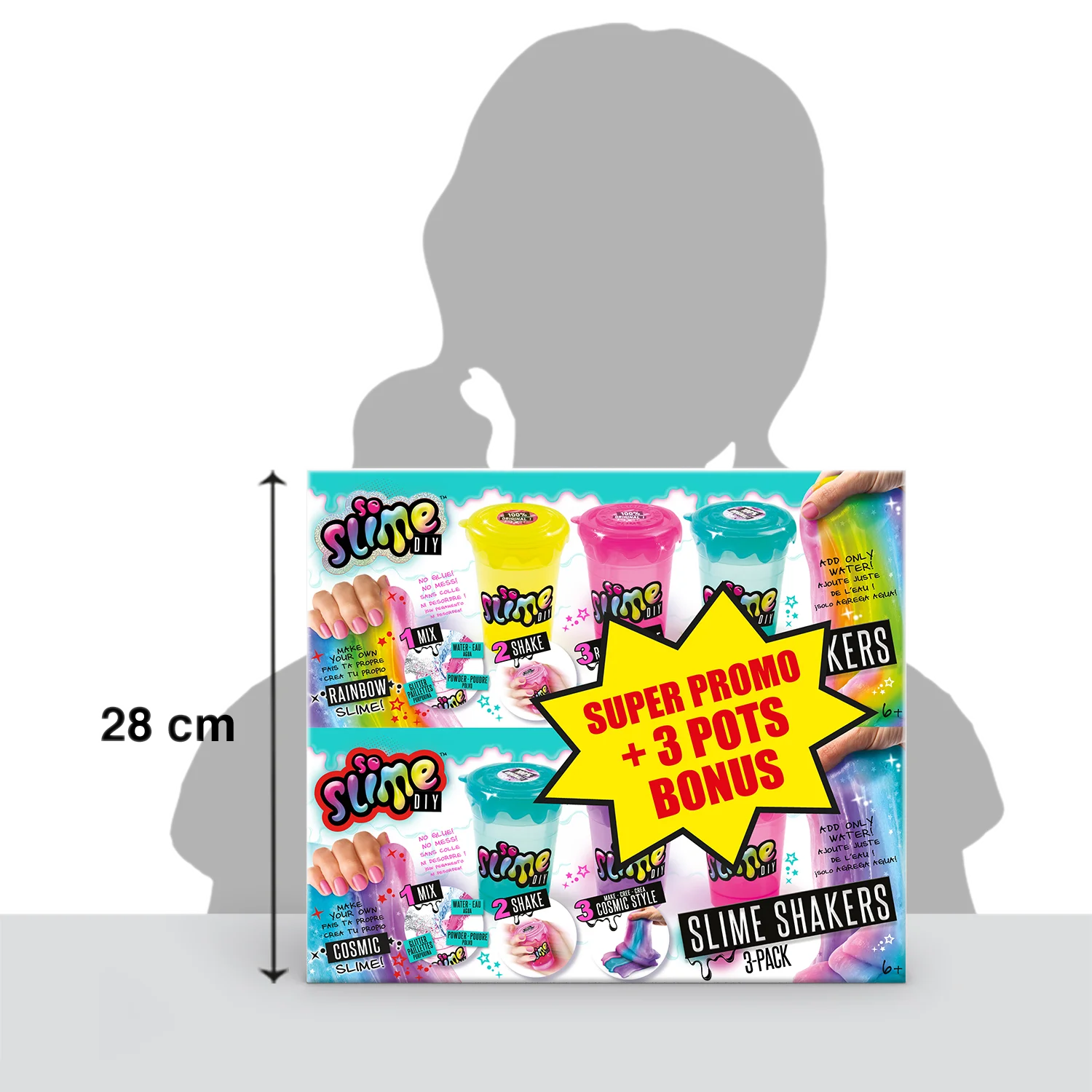 Slime shakers 3 pack + 3 bonus pots - so slime - canal toys - ssc019