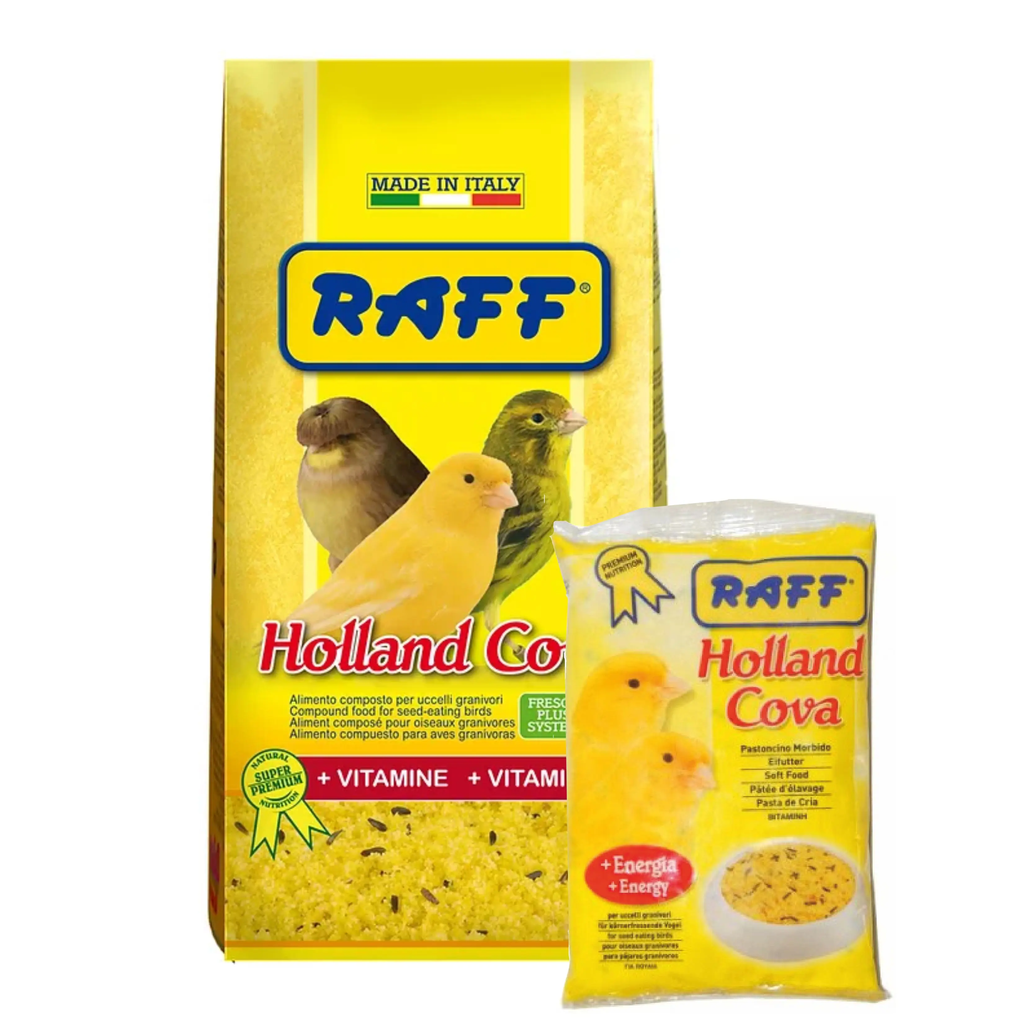 Raff Holland Cova 1Kg. -Moisted paste of yellow cria for Canaries