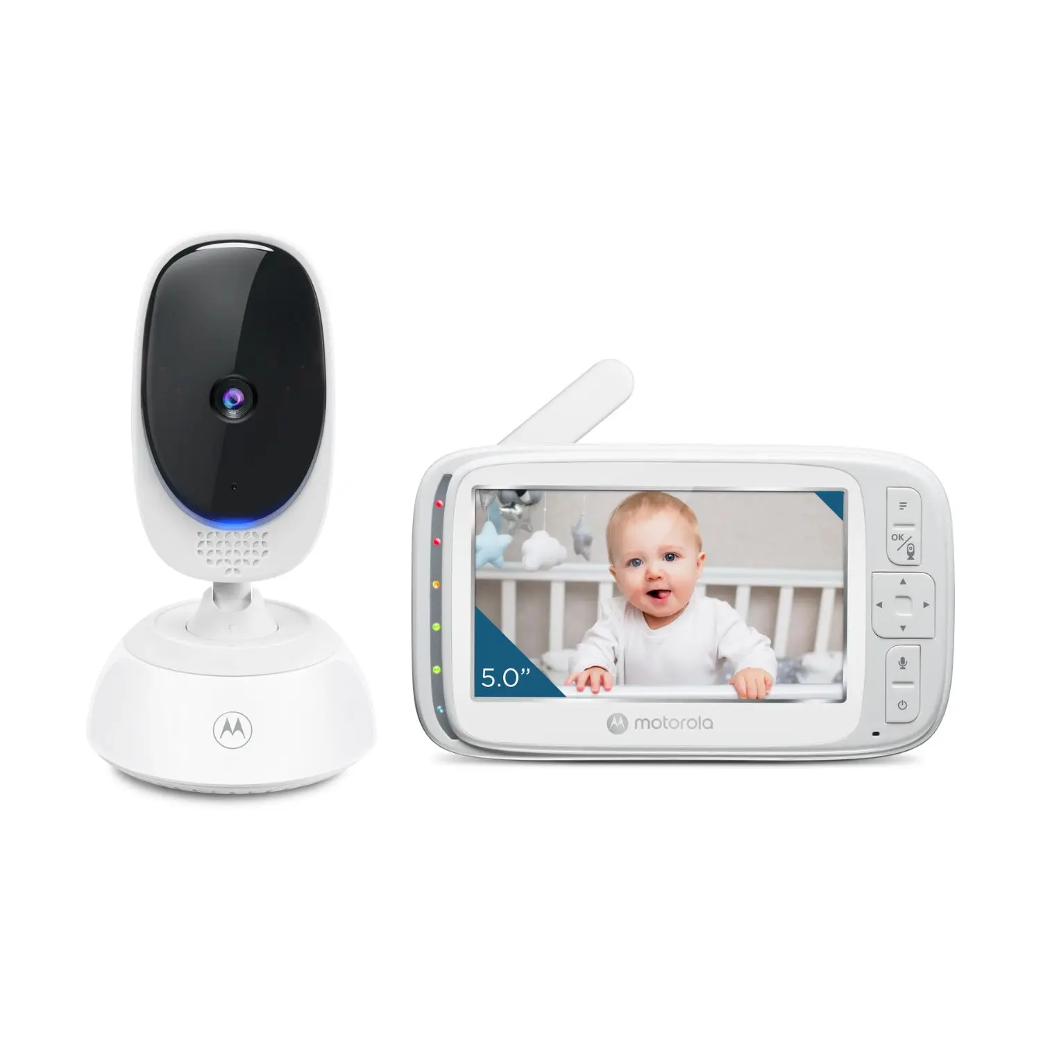 Motorola Nursery Vm75 Cámara Vigilancia De Bebé - Vigilabebés Con Unidad De Padres De 5 Pulgadas, Visión Nocturna Infrarroja, Zoom Digital, Comunicación Bidireccional Y Canciones De Cuna - Imagen 3