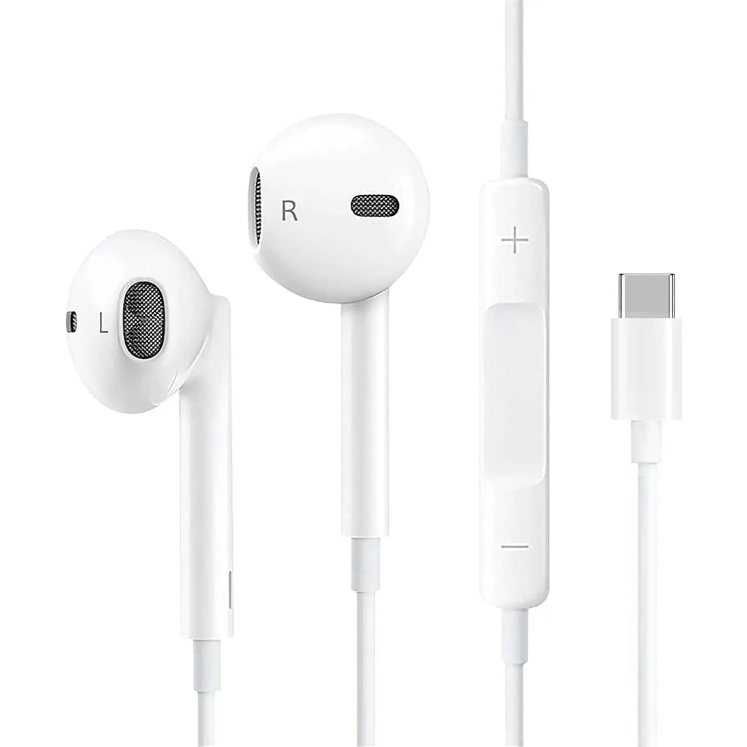 FGNS Auriculares USB Tipo C HiFi Estéreo con Micrófono Control de Volumen de Llamadas Compatible con Los Moviles ,Portatiles con puerto USB C