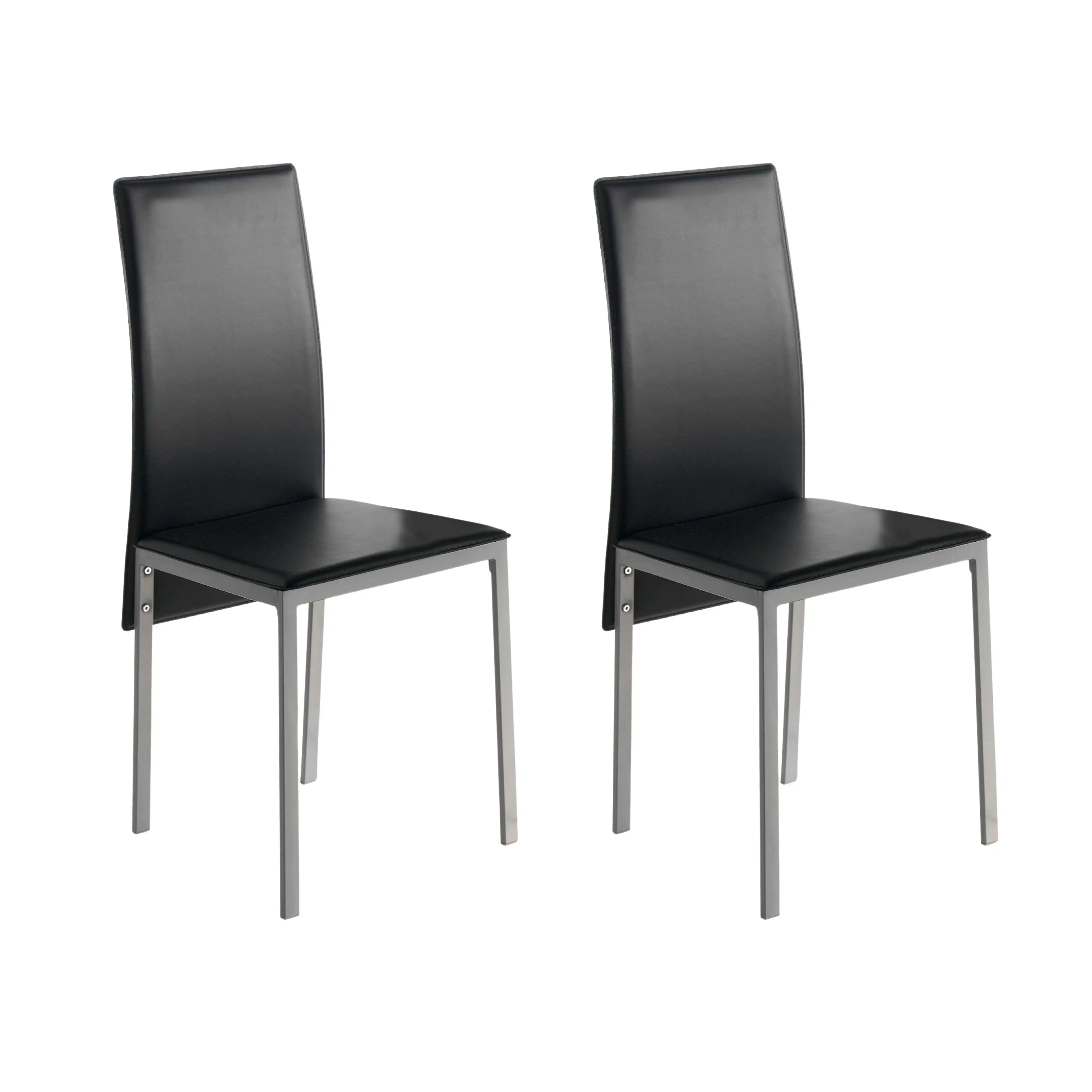 Miroytengo Pack Sillas Salón Comedor Saona Estilo Moderno en Color Negro 97x56x41