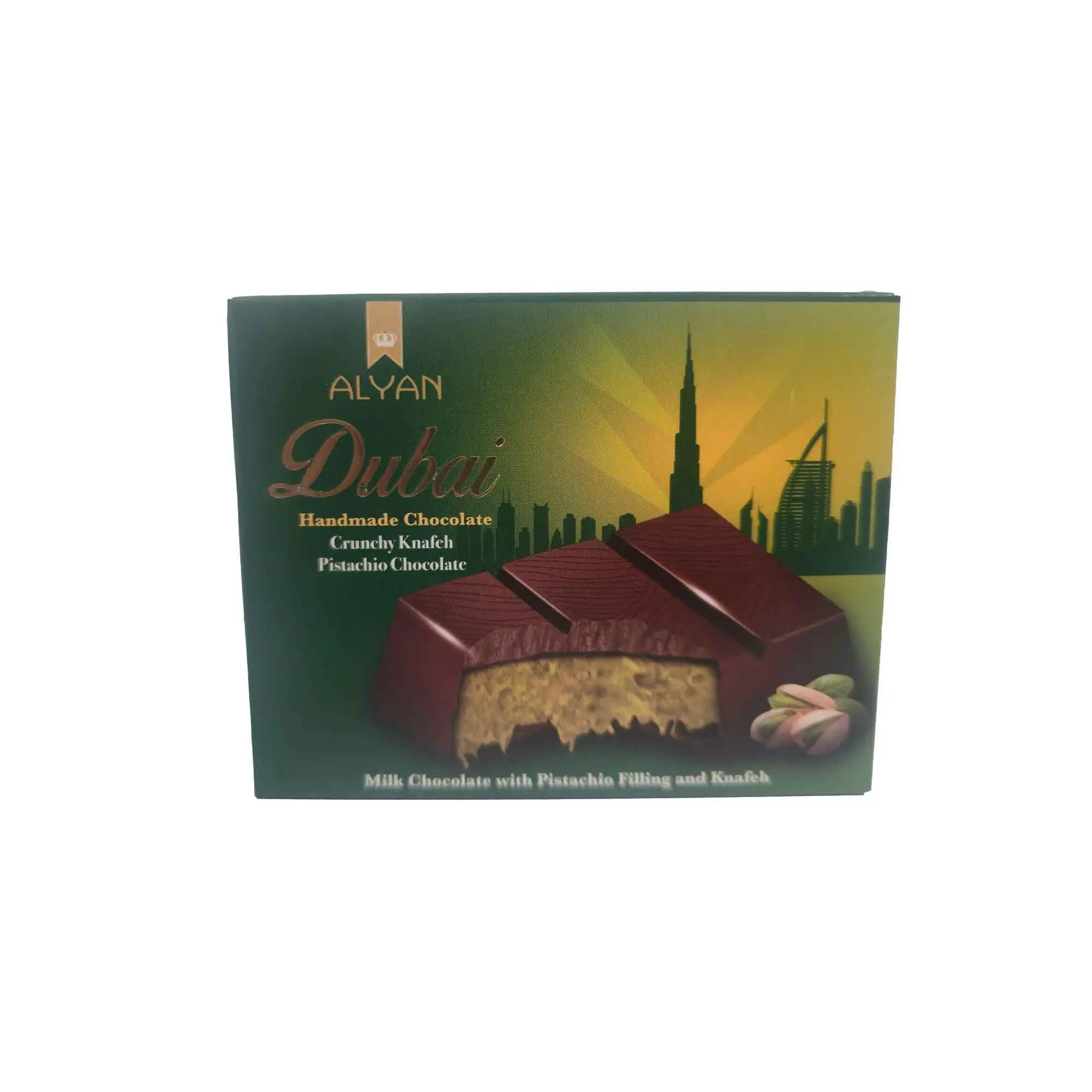Alyan dubai tablea pistachio chocolate 100 grams