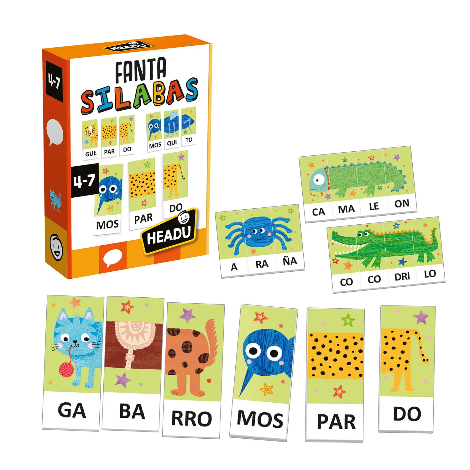 Headu - fantasilabas |   Educational games for children 4 years or older |    Board games children 4 years to 7 |   Learn to read |   Children's games |   Child gift 4 years or older
