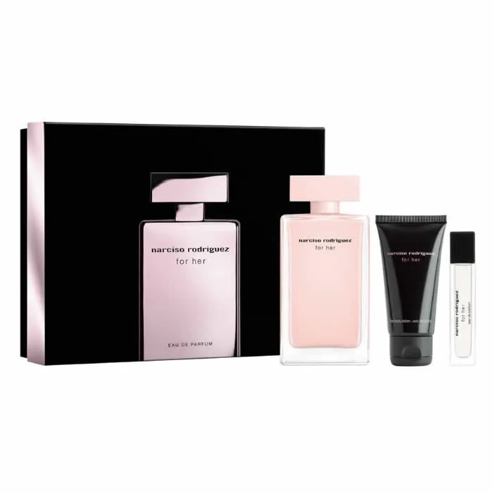 Narciso Rodriguez For Her Eau De Perfume Spray 100ml Set 3 pieces