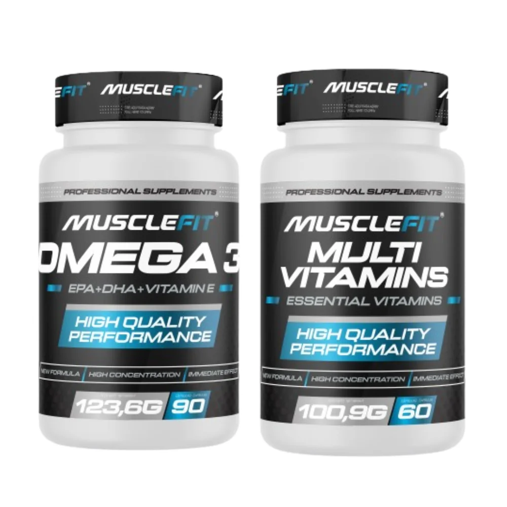 Pack Multivitaminas 60 cáps + Omega 3 90 cáps - Musclefit │MUSCLECULT│Vitaminas esenciales