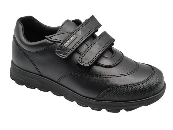 Zapatos Colegiales Con Dos Velcro Para Niños, Marca Pablosky, En Color Negro.