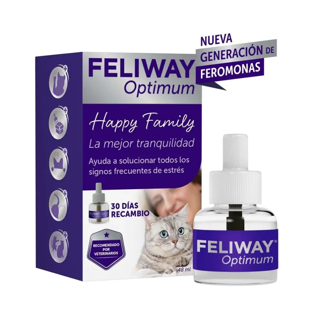 FELIWAY - Optimum Recambio (48 ml) - Ayuda a tranquilizar a tu Gato