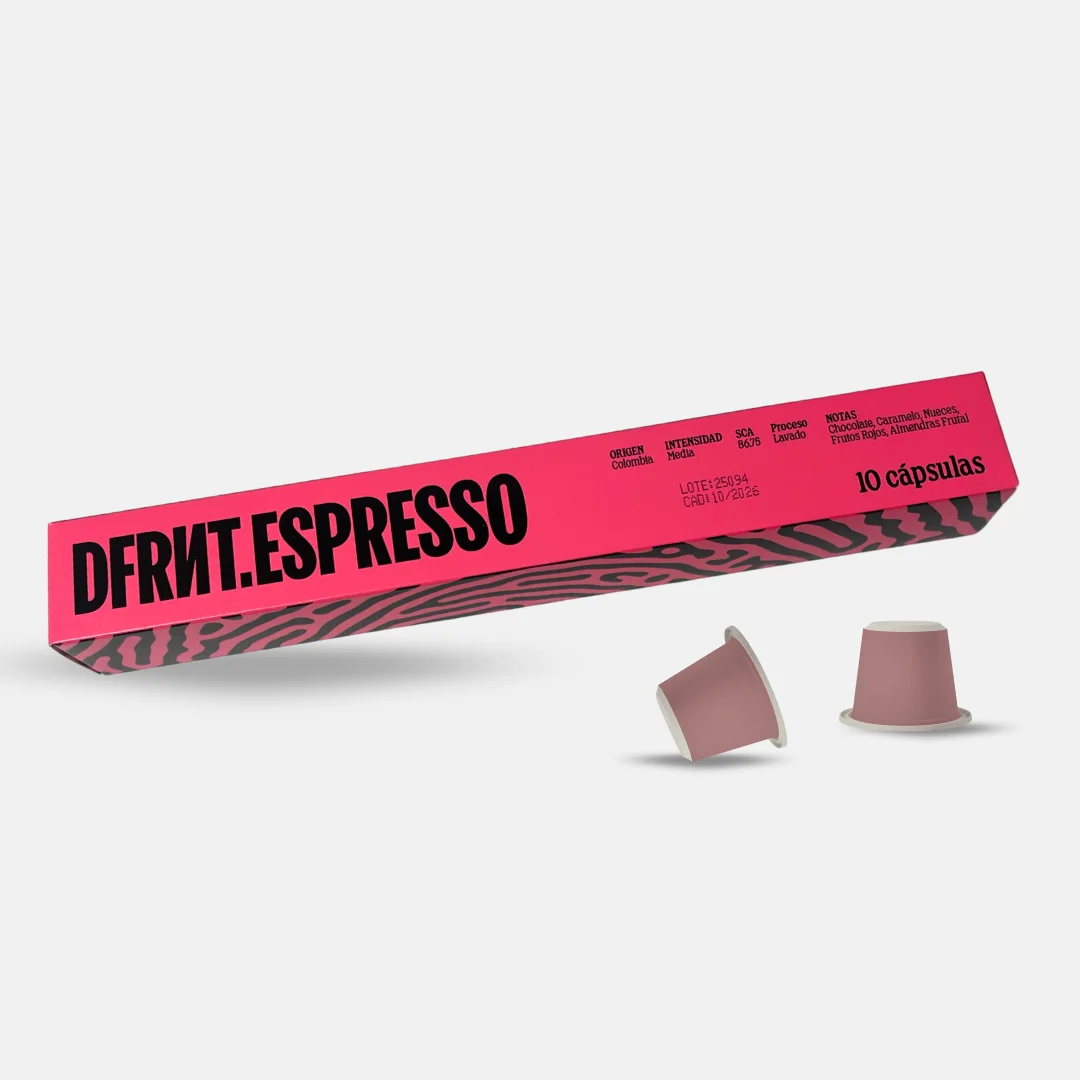 Dfrnt.espresso specialty colombia coffee capsules - ideal espresso - nespresso compatible - biodegradable