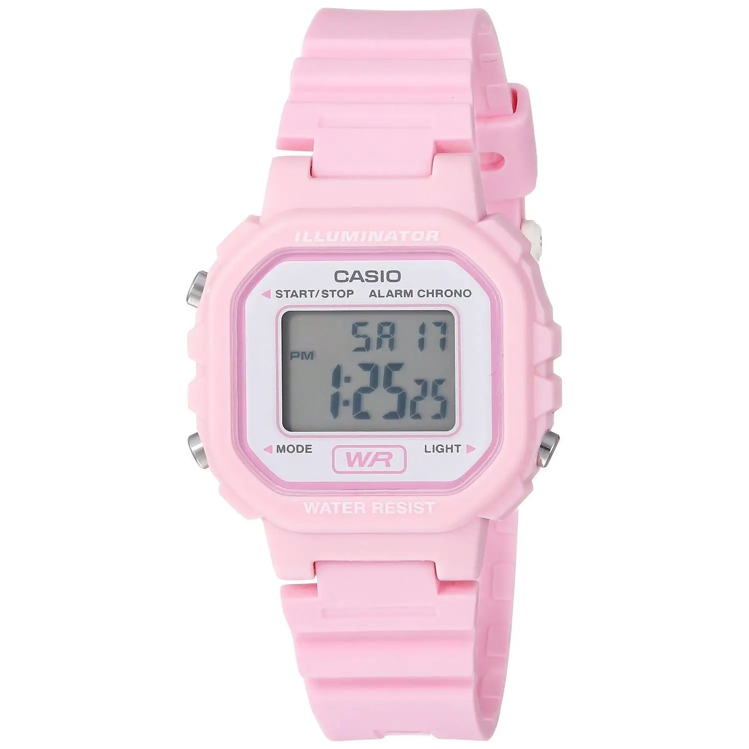 Reloj casio digital MUJER LA-20WH-4A1 color rosa alarma y luz led