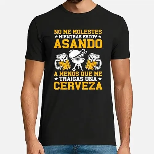 Camiseta 100% algodón diseño Estoy asando tráeme una cerveza....