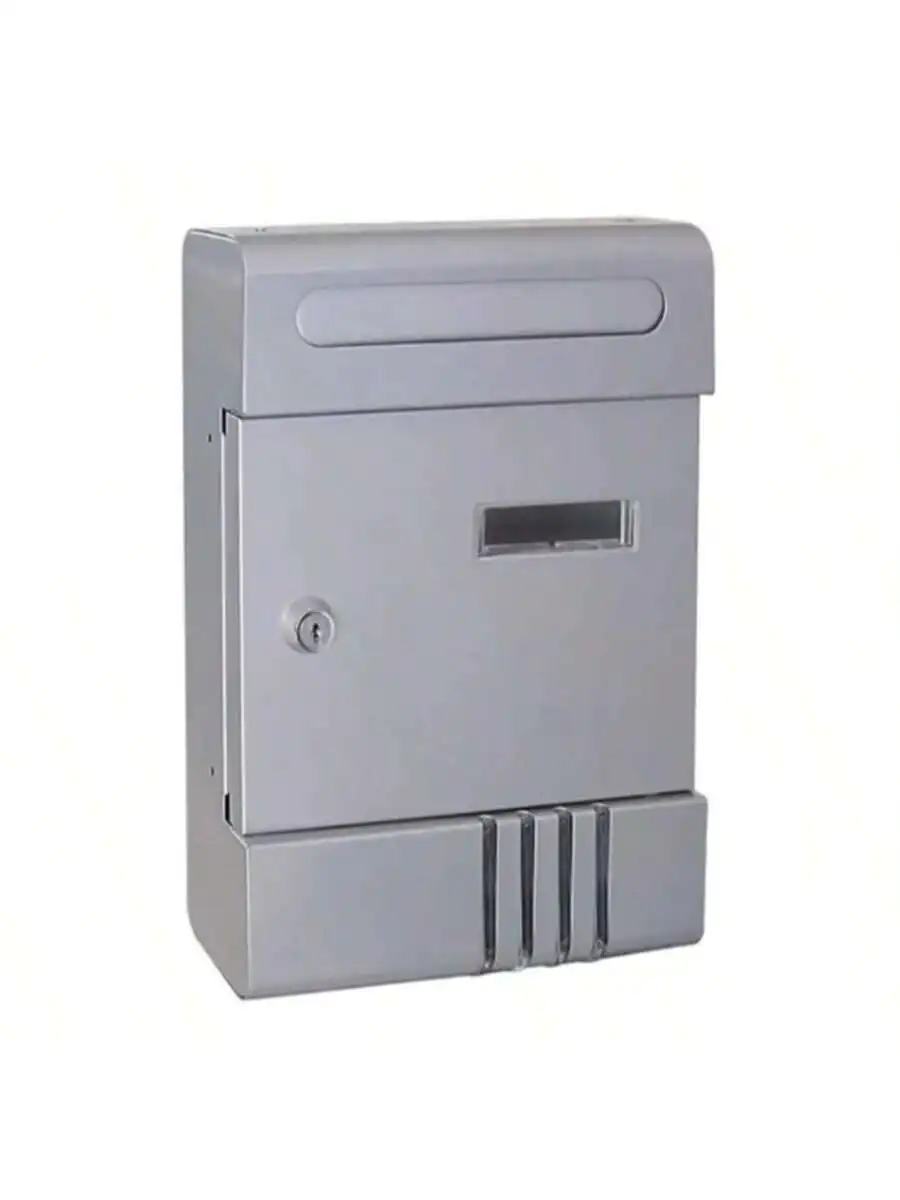 Miramax - exterior wall mailbox with lock and key |   Waterproof metal mailbox for letters and small packages, modern style, easy to install, 3 colors: white, black and gray, 205x65x291mm