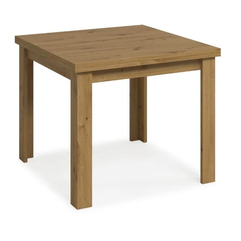 MOBELCENTER- Mesa Salón/Comedor Cuadrada Extensible Artisan - Color Artisan - An: 90 cm x F: 90 cm x Al: 76 cm, Ancho Mesa Extendida: 180 cm (1386)