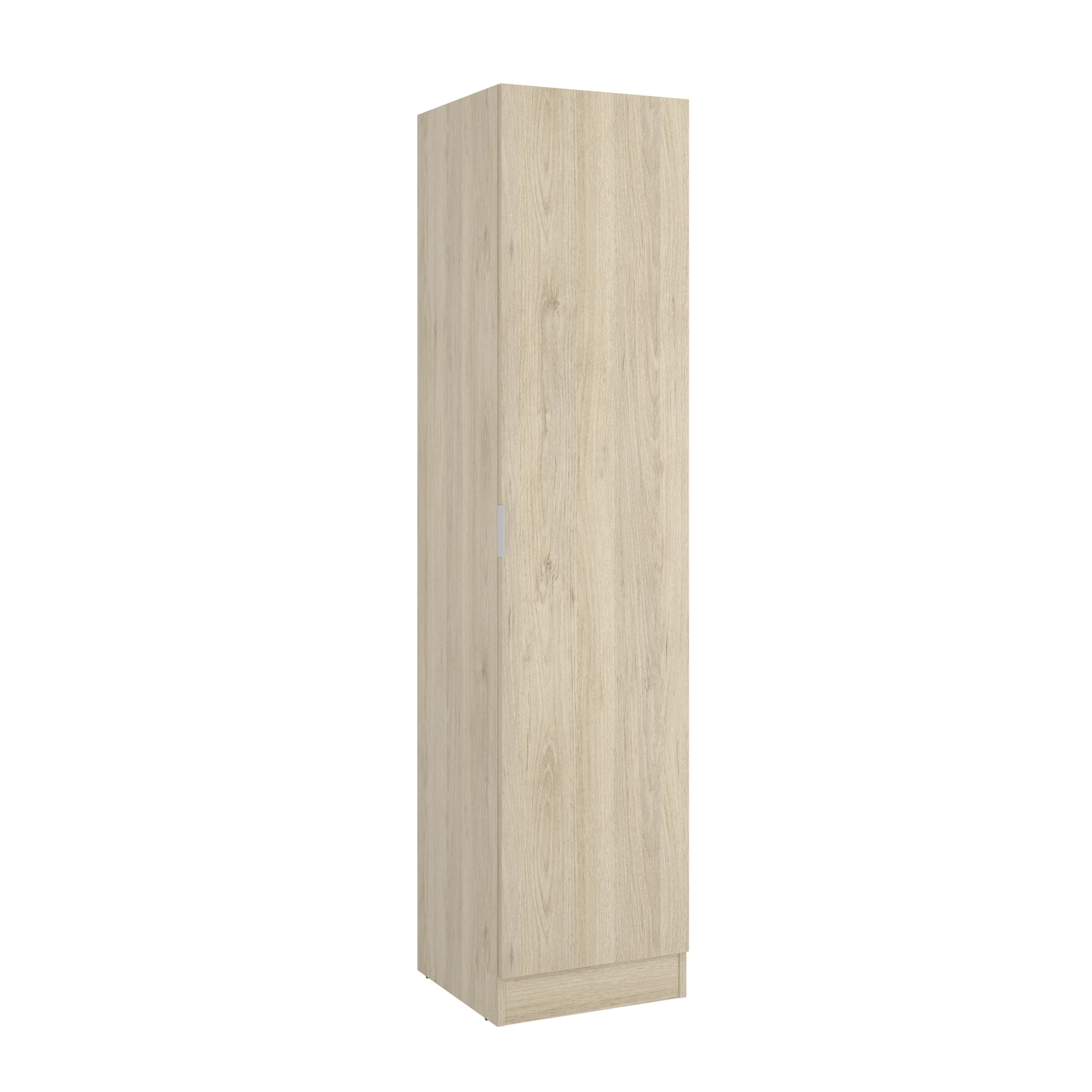 Dekit Armario Ropero de 1 Puerta ESSEN - Roble Natural o Blanco