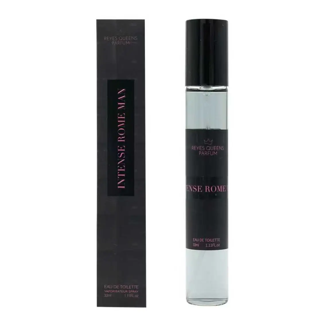 Mini perfume para hombre REYES QUEENS, Intense Rome Man 33 ml Familia Olfativa: Fougère, Tamaño: 33 ml, Concentración: Agua de colonia, Género: Masculino